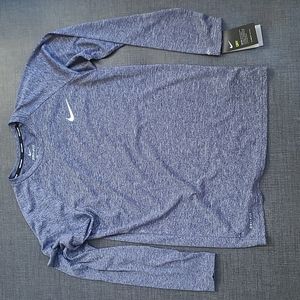 Nike Essential Long Sleeve Hydro Rash Guard - Blue